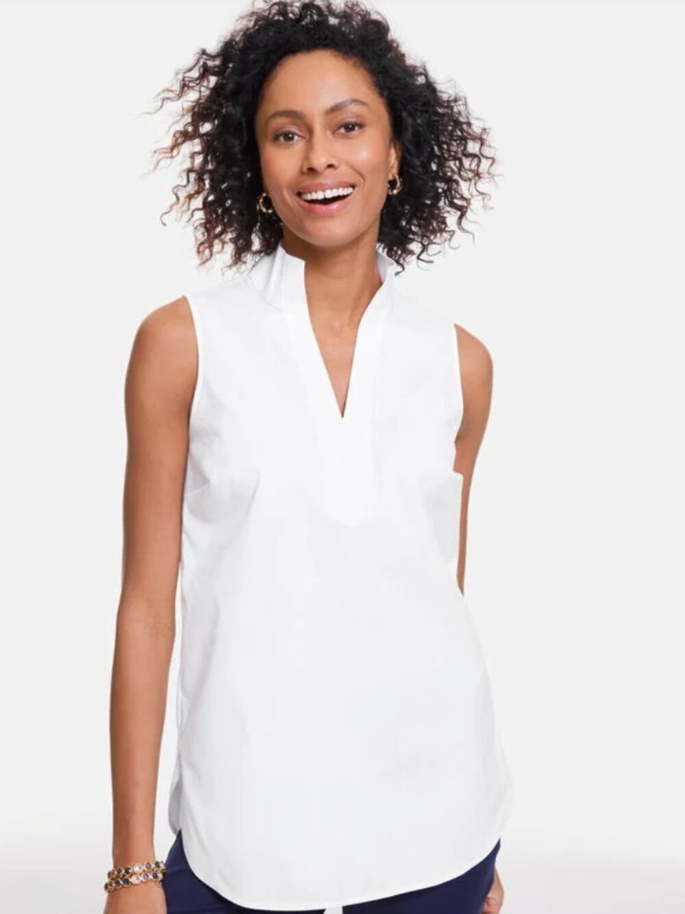 NWT Talbots Sleeveless Non-Iron Tunic Popover